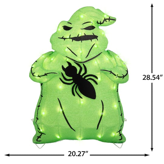 28.5" Disney® Oogie Boogie Lighted Tinsel Yard Sculpture with Spider